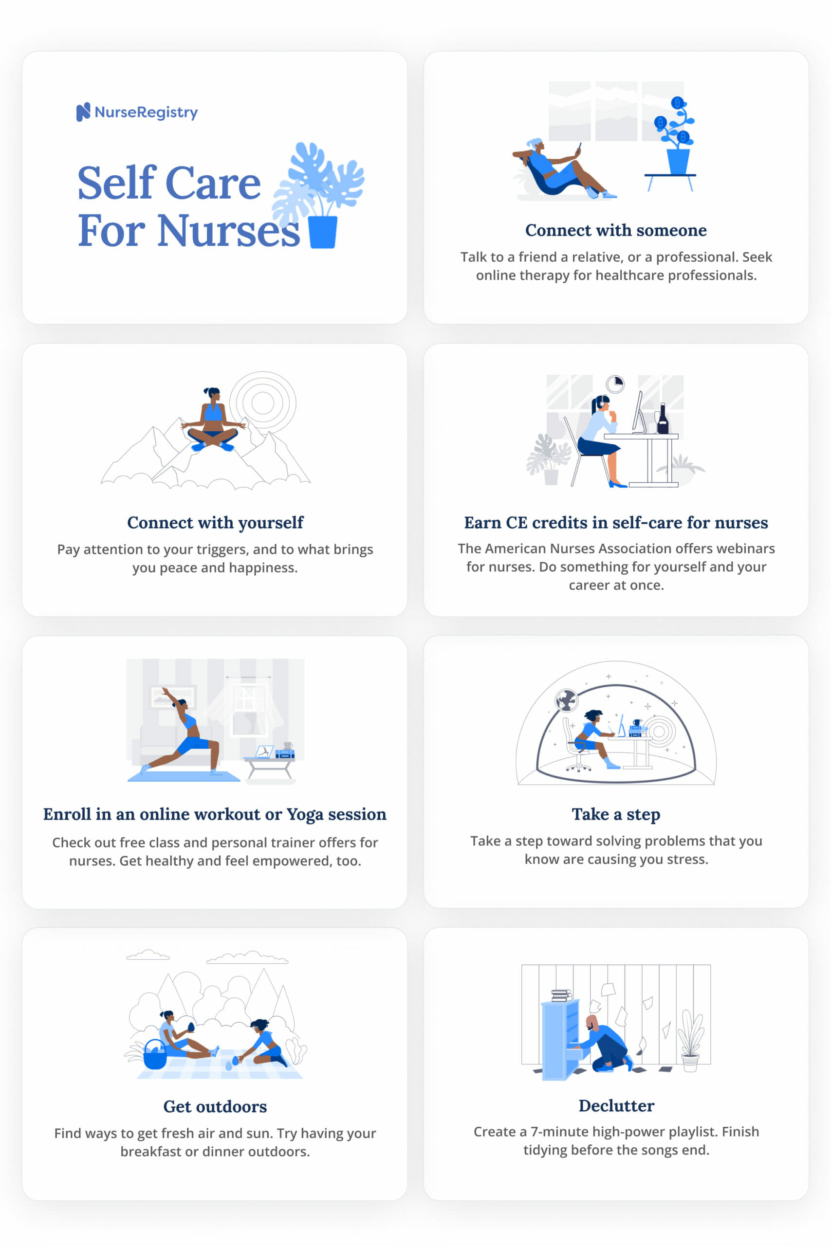 Nurse Burnout: Warning Signs and 7 Easy Self-Care Tips [Infographics]