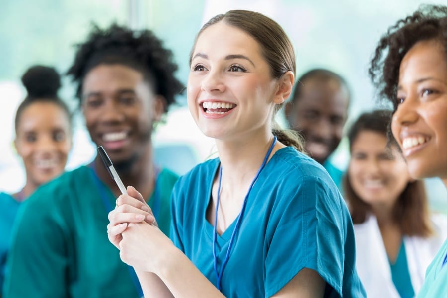 nurses smiling