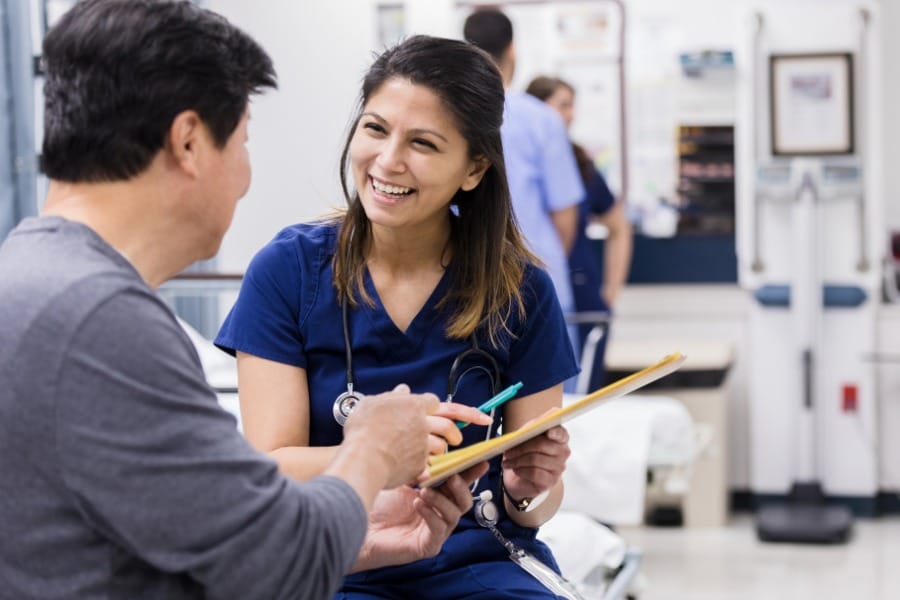 nurse at a doctor's office