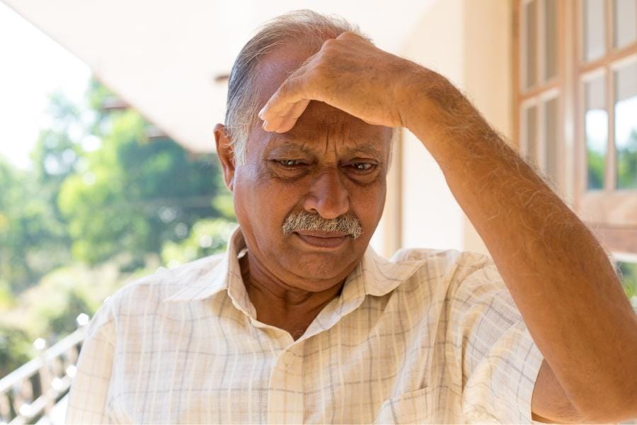 A man with PD experiencing dementia symptoms