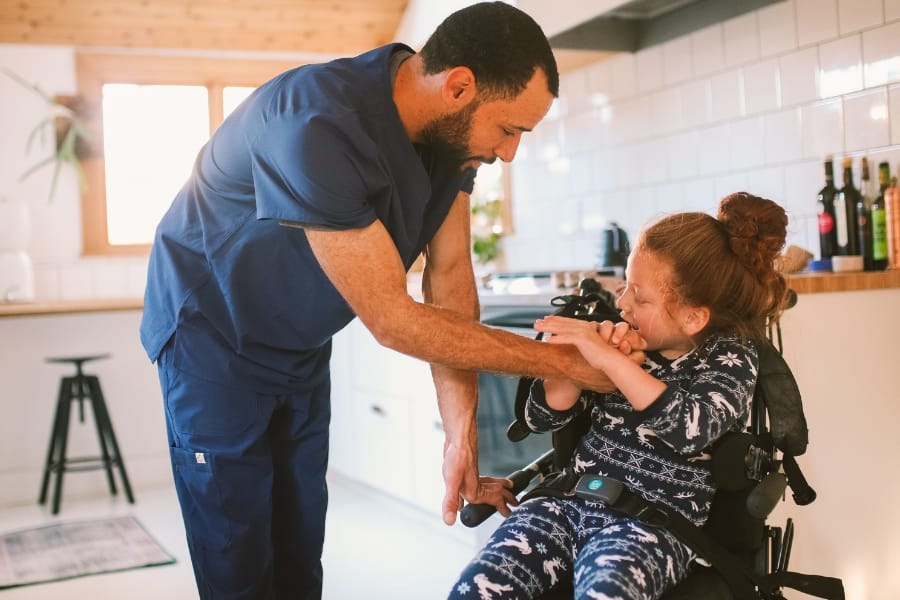 pediatric nurse and his young patient