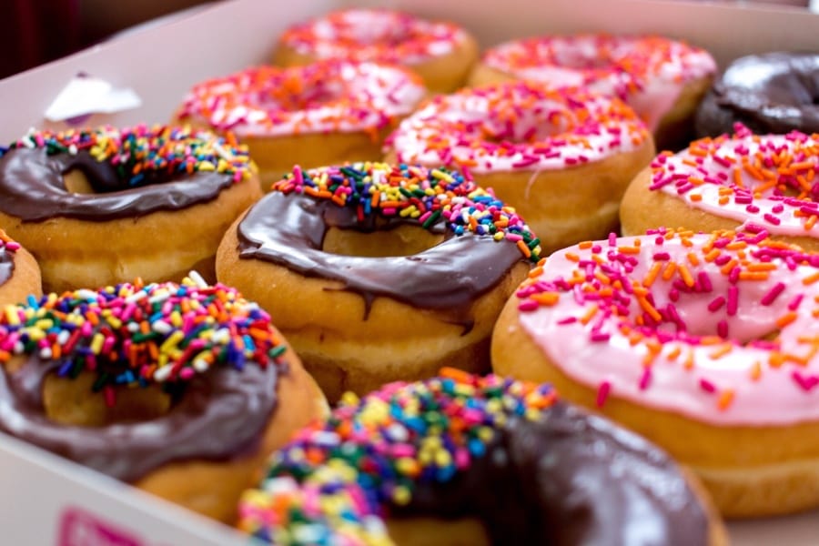 donuts in a healthcare facility room