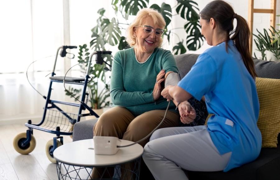 Private RN and her elderly client