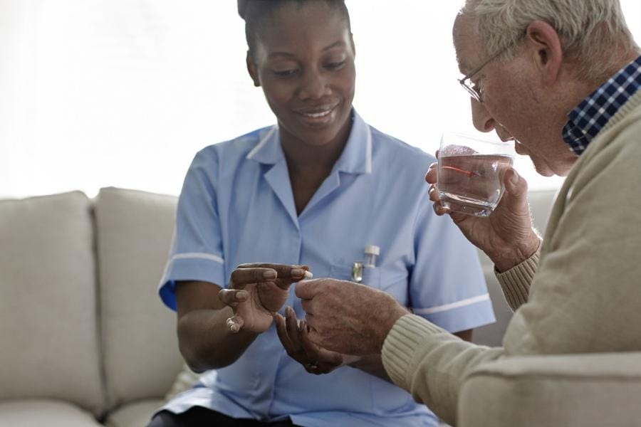 a home nurse offering medication management in Miami