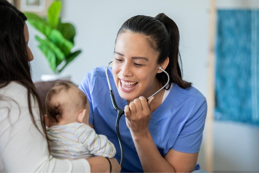 night time nurse for a newborn baby