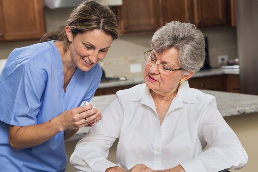 a private nurse offering medication management